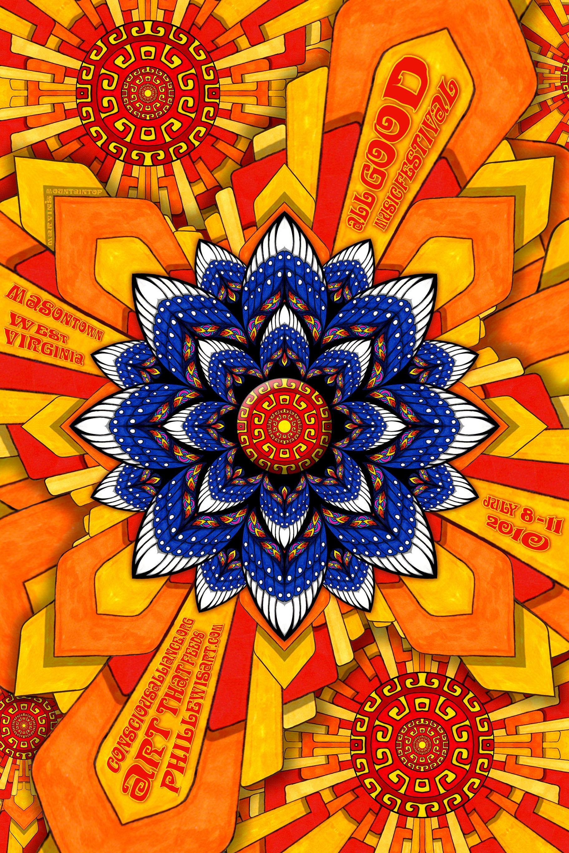 Trippy All Good Music Festival 2010 Poster | Spiritual Artwork