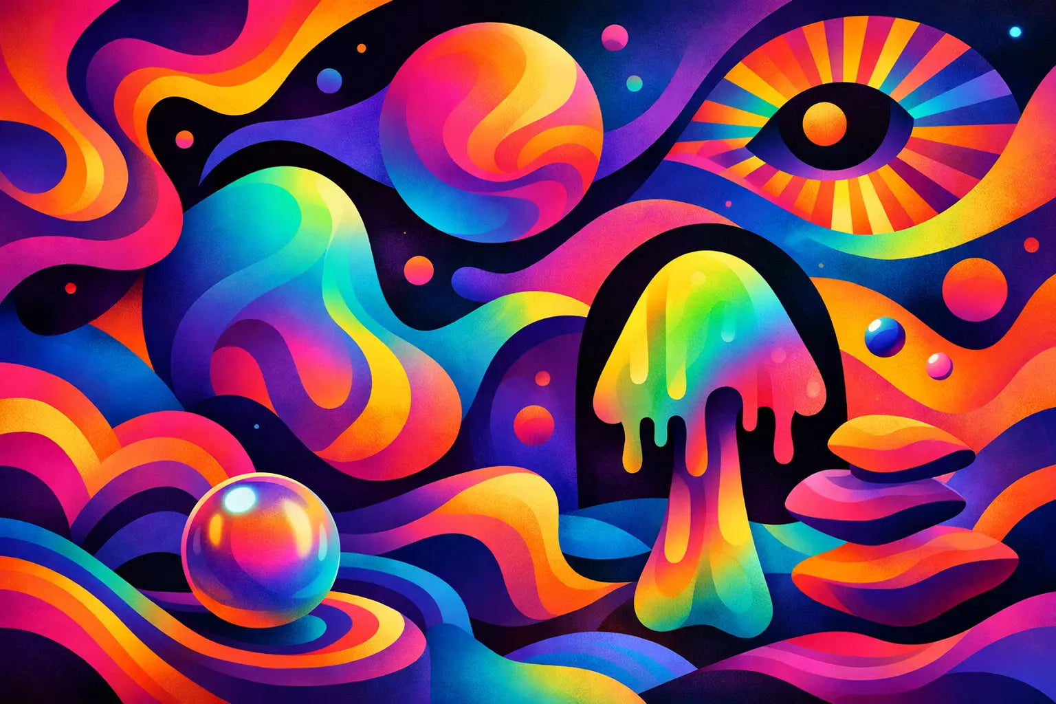 8 Psychedelic Home Decor Trends to Try – Phil Lewis Art