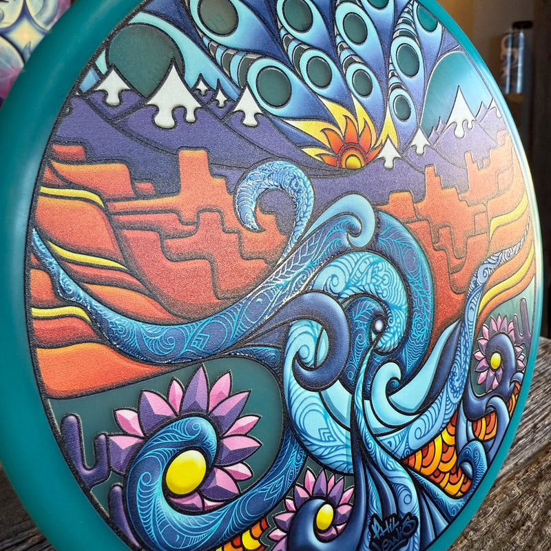 洋楽 Philip Corner/Fluxstuff Art Edition Psychedelic Red Rocks Canyon Golf Disc | Visionary Art – Phil