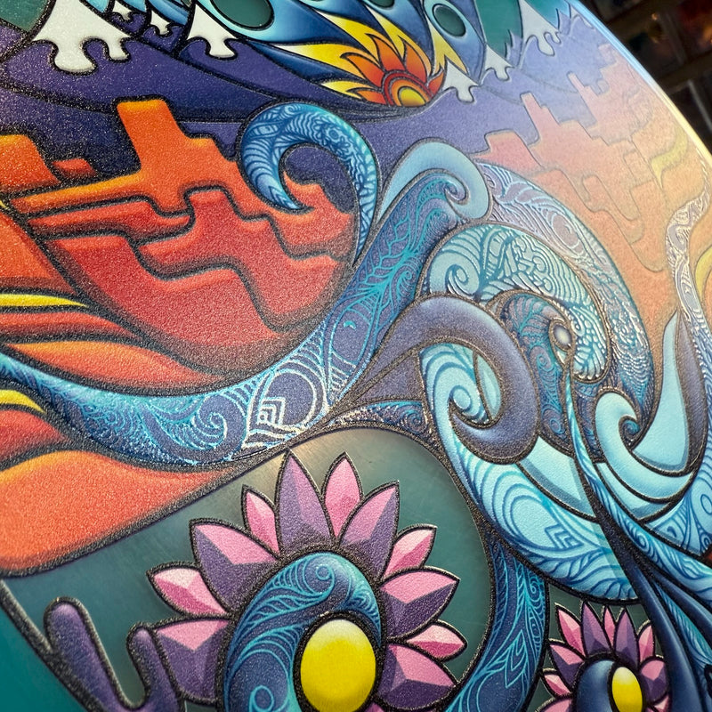 Psychedelic Red Rocks Canyon Golf Disc | Visionary Art – Phil