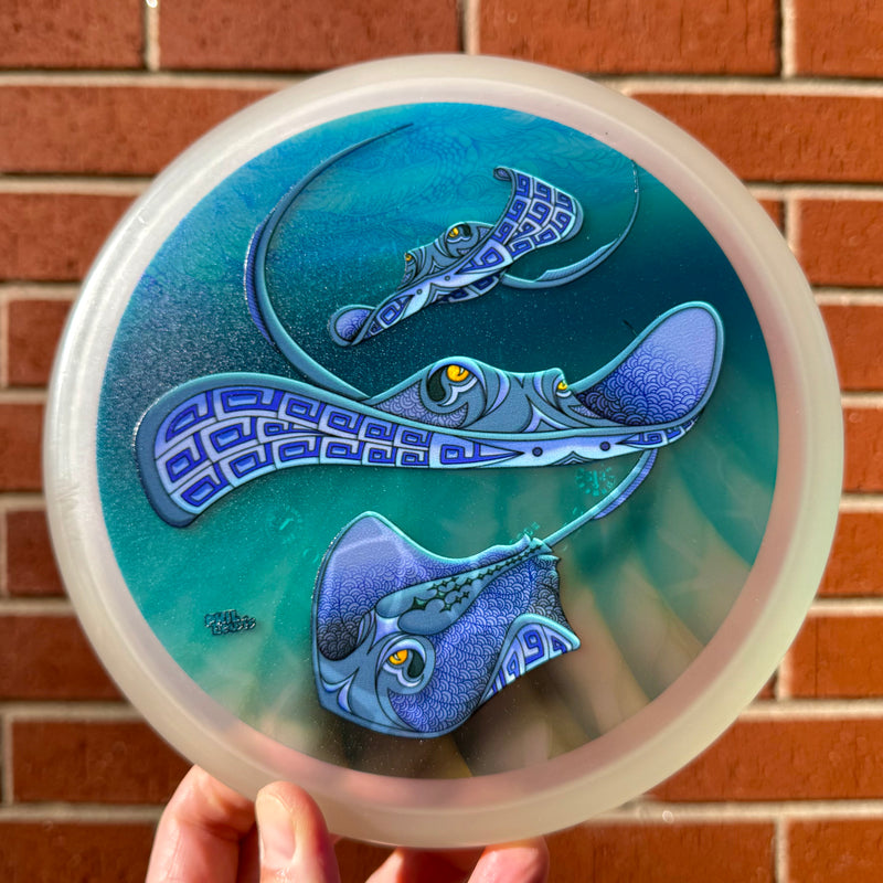Psychedelic Sting Rays Golf Disc | Visionary Art – Phil Lewis Art