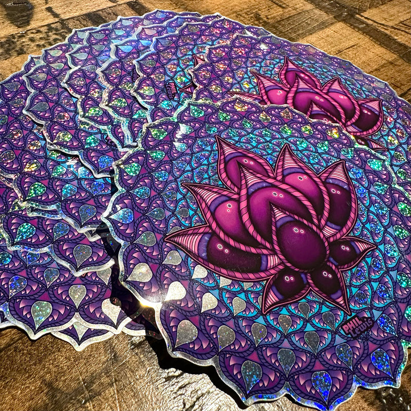 Lotus Glitter Sticker