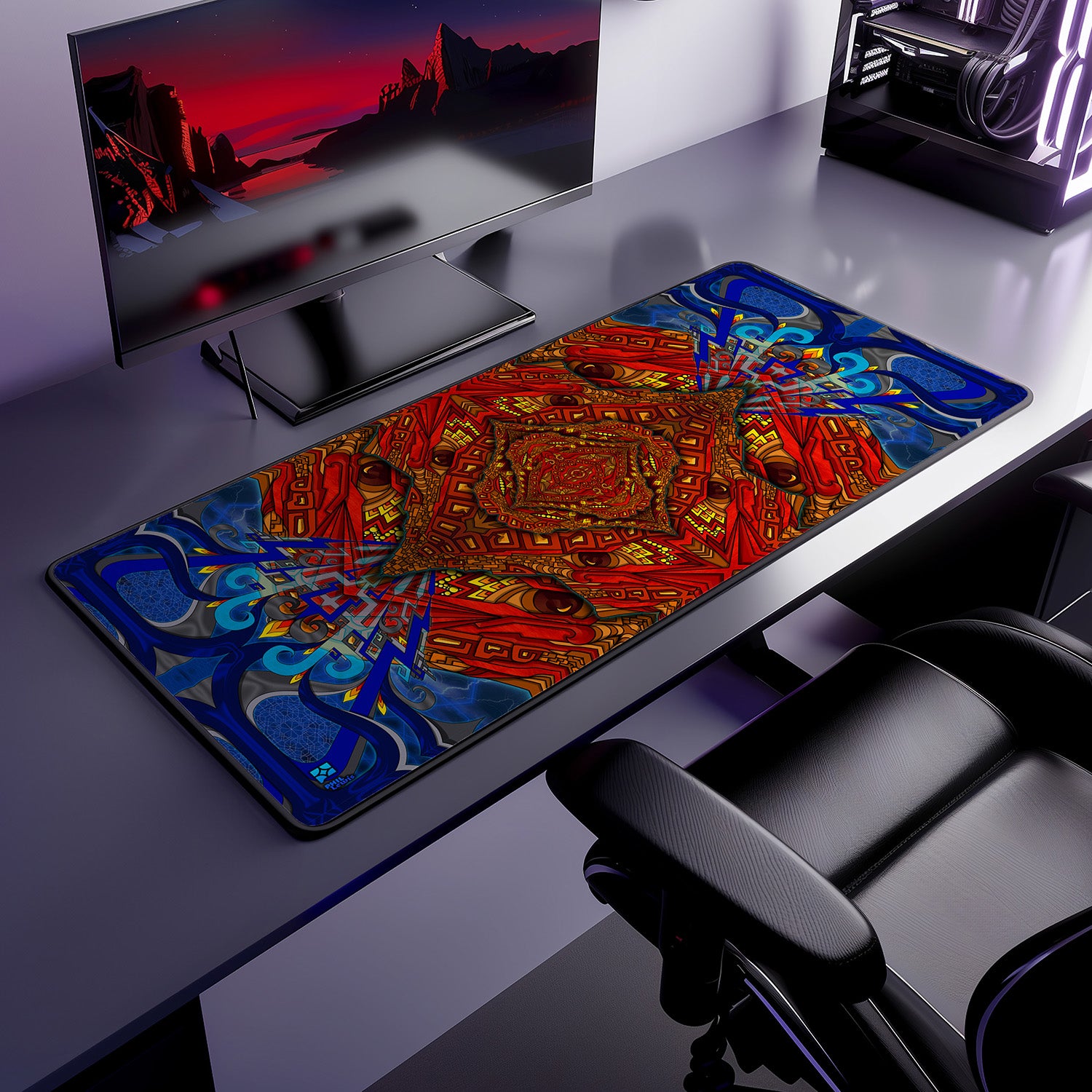 Custom Desk Rocks XL Desk Mat - Red Rocks Remix – Phil Lewis Art