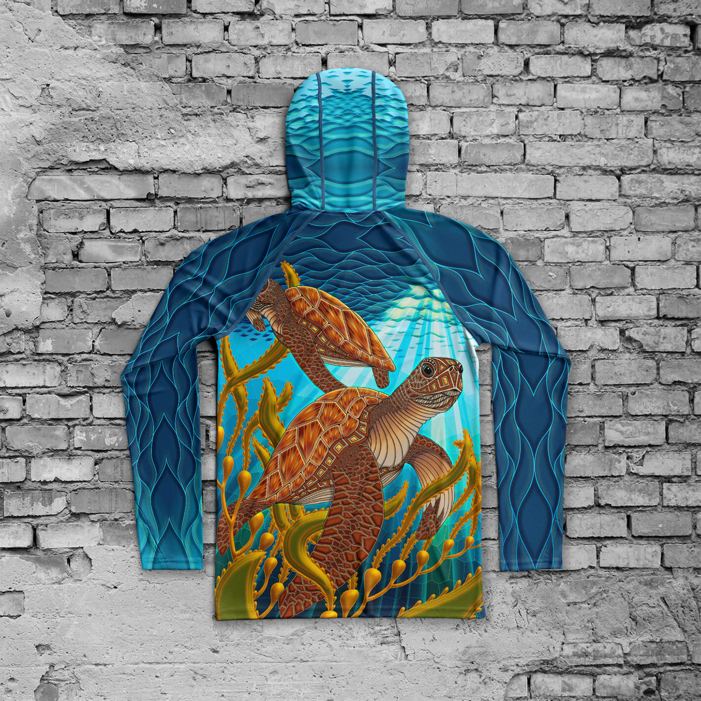Sea Turtles - UPF 50+ Sun Hoodie – Phil Lewis Art