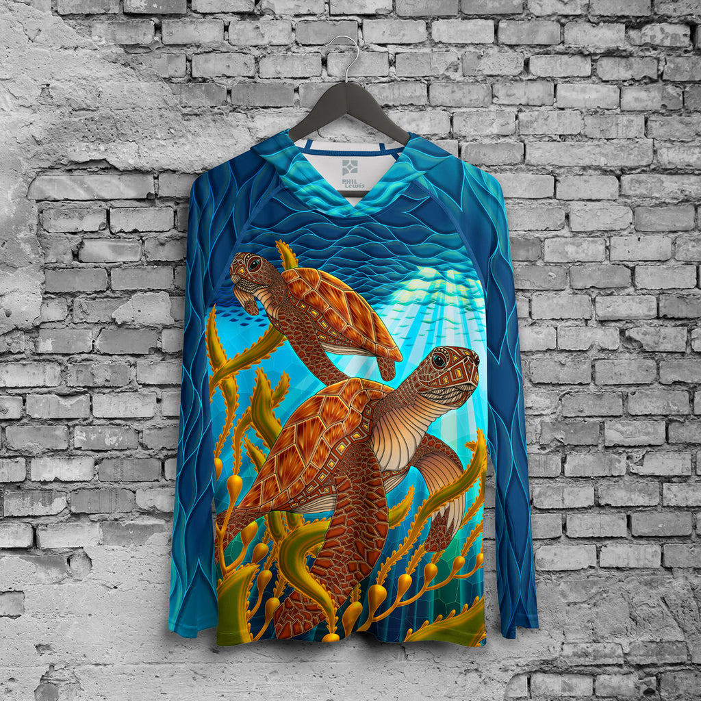 スウェット SUNSEA 19AW TURTLE WATCH Sea Turtles - UPF 50+ Sun Hoodie – Phil Lewis Art
