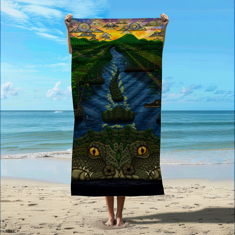 Crocodiles - Beach Towel