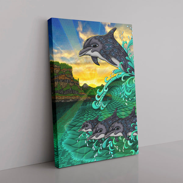 Dolphins - Canvas Print