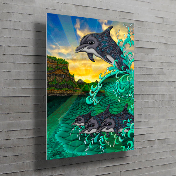 Dolphins - Metal Print