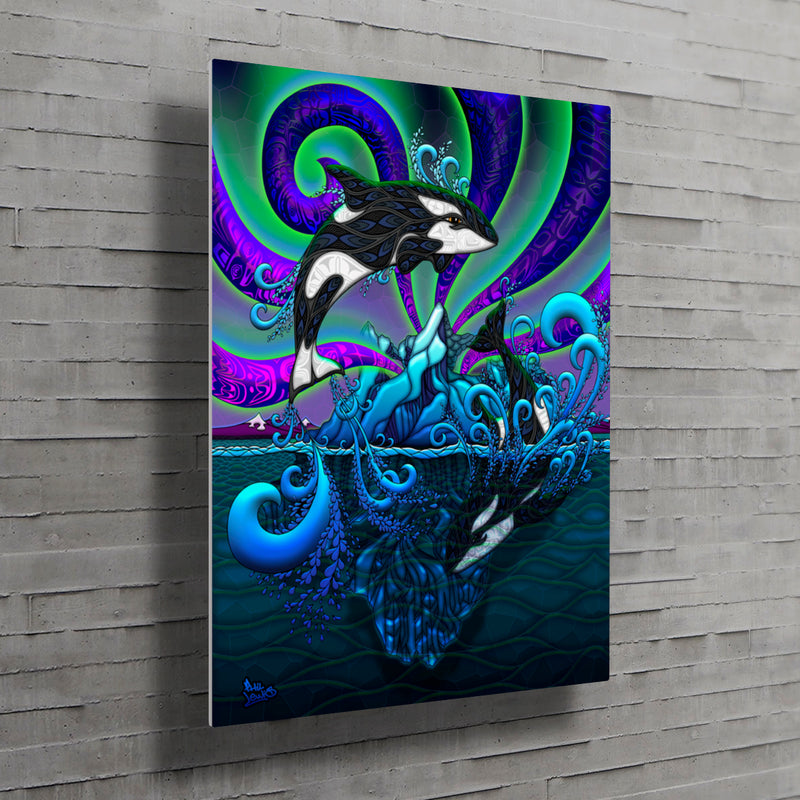 Orcas - Metal Print