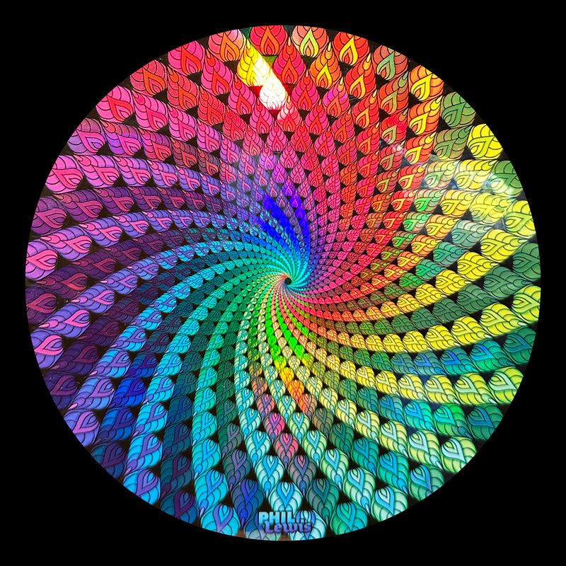 Rainbow Vortex Foil Sticker