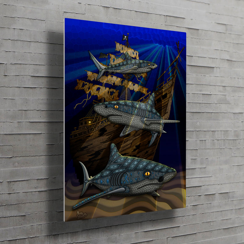 Sharks - Metal Print