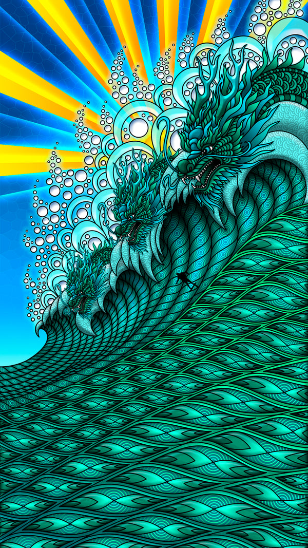 Three Headed Dragon - Print
