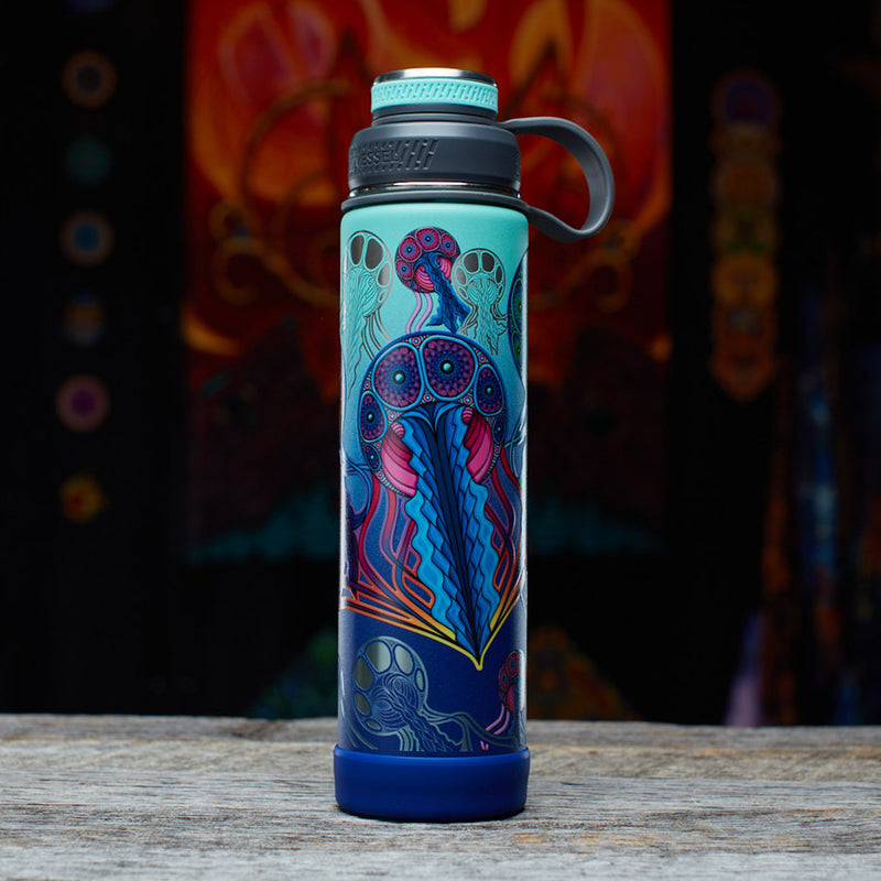 Jellyfish - Laser/UV Combo - 24oz Stainless Steel Flask