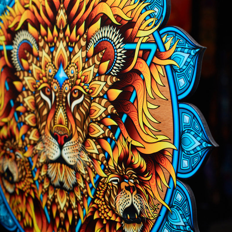Throat Chakra - Lion - Wooden UV Print