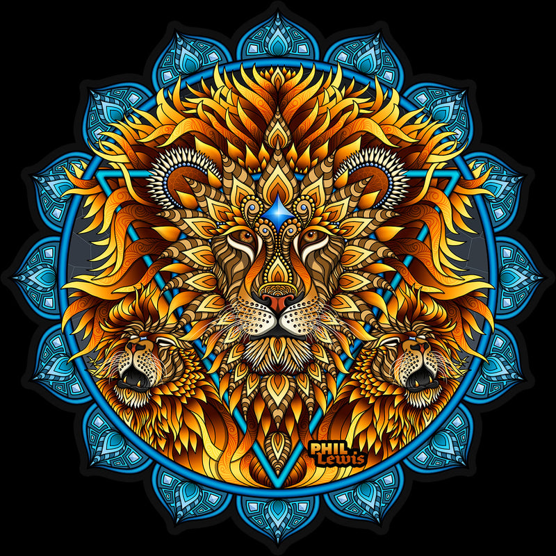 Throat Chakra - Lion - Sticker