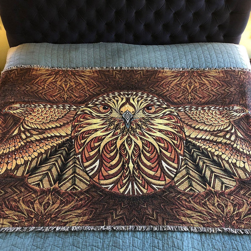 Red-Tailed Hawk - Woven Blanket