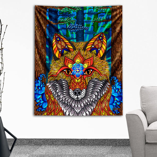 Electric Fox Tapestry