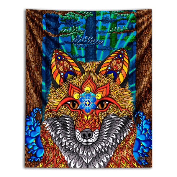 Electric Fox Tapestry