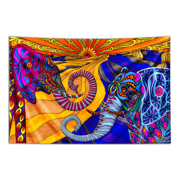 Colorful on sale elephant tapestry