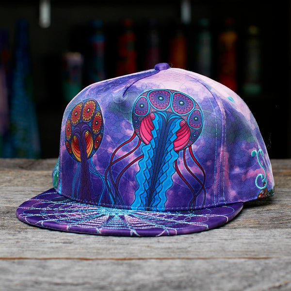 Psychedelic Jellyfish Nimbus Hat | Visionary Artwork – Phil
