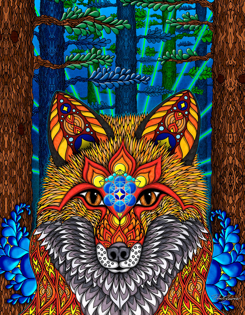 Electric Fox - Canvas Print